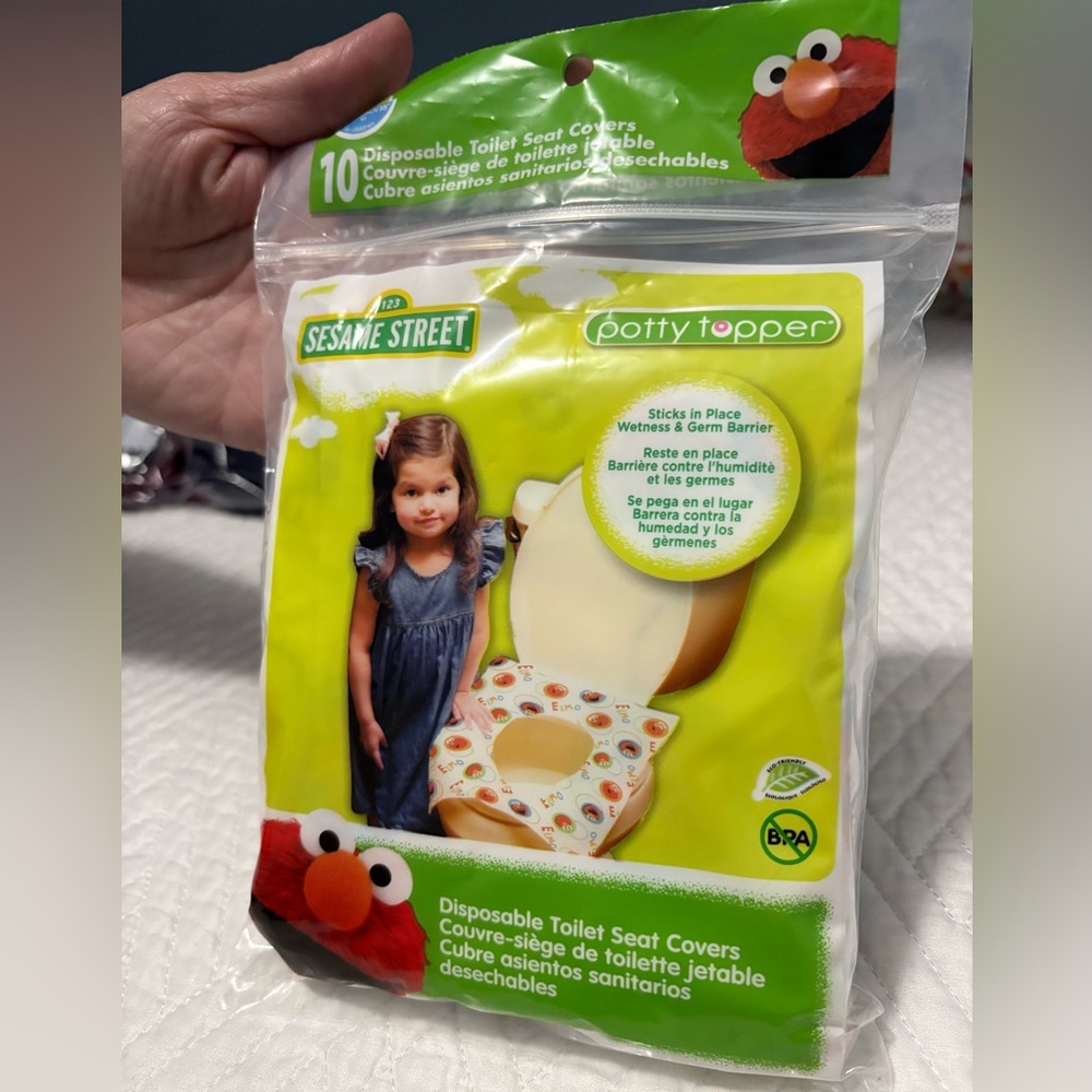 Sesame Street Potty Topper Disposable Toilet Seat Covers - White